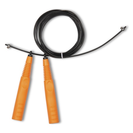 Купить Скакалка высокооборотная Кроссфит стальной шнур в оплетке 2.9 м чёрно-оранжевая в Новомосковске 